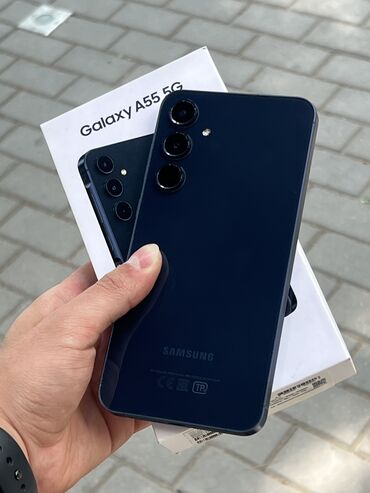 Samsung: Samsung Galaxy A55, 256 GB, rəng - Göy, Barmaq izi, Face ID