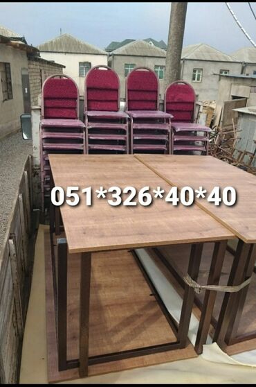 Masa və oturacaq dəstləri: Stol stul tek ve Komplekt Wekilde 4 neferlik Parca ile 120 azn 4 — 20