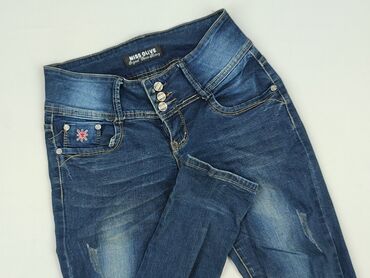 spodnie damskie jeans grawik: Jeansy damskie, XS