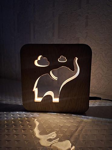 Şamdanlar: USB Güclü 3D LED Taxta İşıq İsti Musiqi Notları İşığı 3D İllüziya — 2