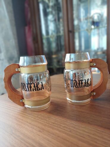 Mətbəx aksesuarları: Fincanlar, rəng - Qəhvəyi, Şüşə, 2 ədədli dəst, Rusiya