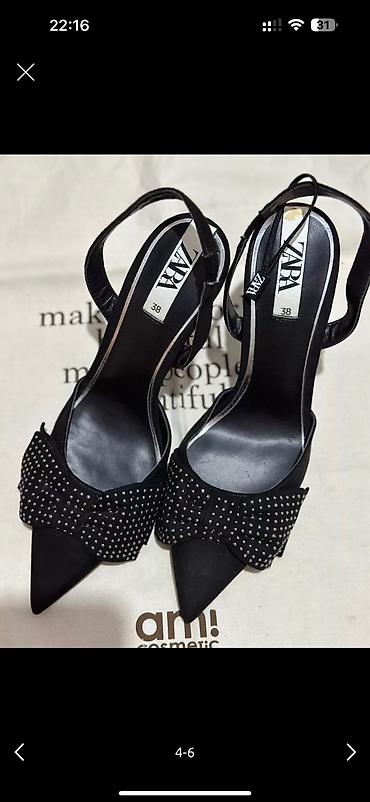 original: Туфли, 38, 37.5, Zara, Новый, цвет - Черный, Самовывоз, Платная доставка — 7