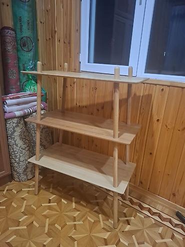 Rəflər: Bambuk üçmərtəbəli rəf - Material: Bambuk - Konstruksiya: 3 — 2