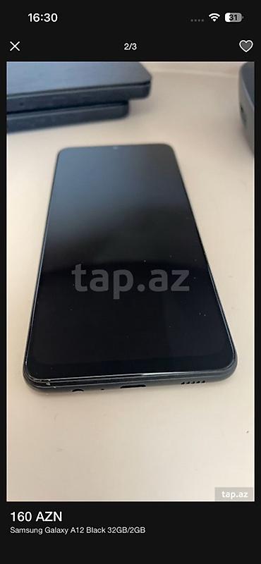 samsung a0: Samsung Galaxy A12, 32 GB, rəng - Qara — 3