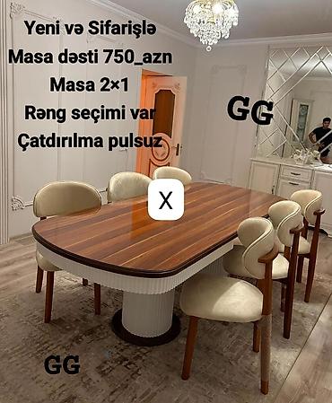 Mebel kateqoriyası: Masa və oturacaq dəsti - Model: Yemək otağı masa