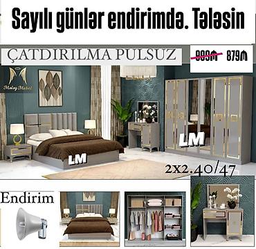termo mebel: *Yataq dəsti* *Sifarişlə və yeni* Qiymət : *879₼* Dəstə daxildir — 1