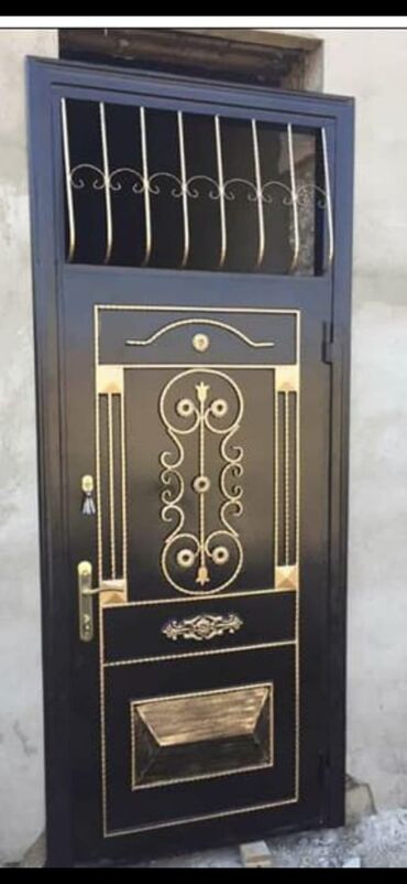 Həyət darvazaları: Yeni Dəmir Həyət darvazası, Mexaniki, Qapı ilə, Kredit yoxdur, Ödənişli quraşdırma, Ödənişli çatdırılma — 1