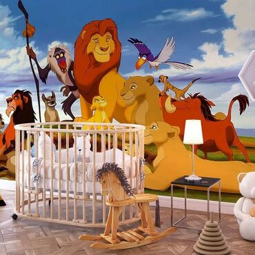 Tapete: Zidna tapeta sa motivima iz animiranog filma „Kralj Lavova“, idealna — 1