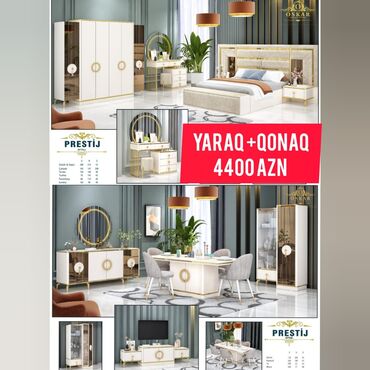 Yataq otağı dəstləri: İkinəfərlik çarpayı, Dolab, Komod, Termo, Azərbaycan, Yeni — 21