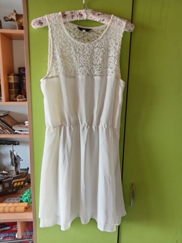 haljine pliš: M (EU 38), L (EU 40), color - White, Other style
