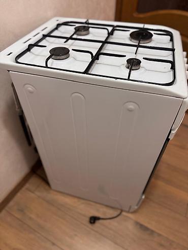 type 1: Газовая печь, Indesit, Б/у, Напольная, цвет - Белый, Полная оплата — 5