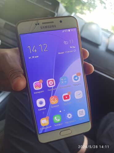 samsung s10 чехол: Samsung Galaxy A7 2016, Б/у, 16 ГБ, цвет - Белый, 2 SIM