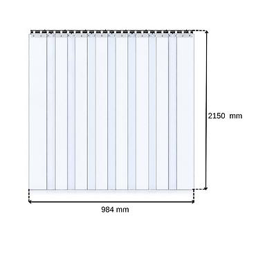 lidl kućni aparati: PVC Trakasta Zavesa po meri 984x2150mm – INOX nosači Kvalitetna PVC — 2