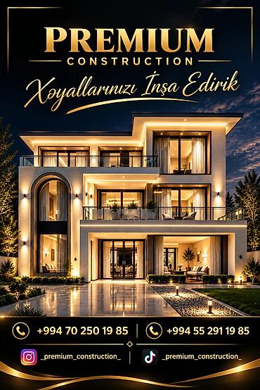muasir ev dizaynlari: Premium Construction – Xəyallarınızı İnşa Edirik - Tam tikinti və — 1
