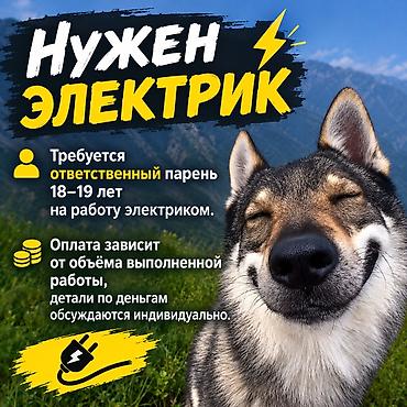 өтө шашылыш: Талап кылынат Электрик, Төлөм: Келишим түрүндө — 1