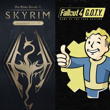 Игры для PlayStation: Загрузка игр Skyrim Anniversary Edition + Fallout 4 G.O.T.Y Bundle