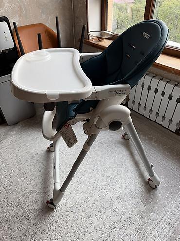 Детская мебель: Стульчик для кормления, Б/у, Peg perego, Металл, Трансформер, цвет - Зеленый, Самовывоз, Платная доставка — 3