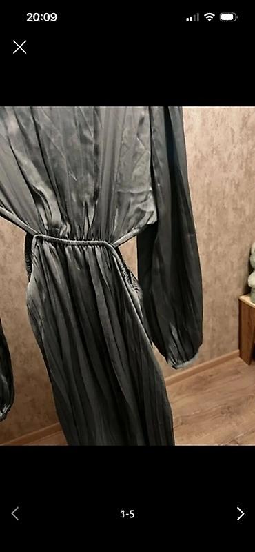 Şəxsi əşyalar: Gri rəngdə, zərif parıldılı maxi don. - Model: bel hissəsi rezinli — 4