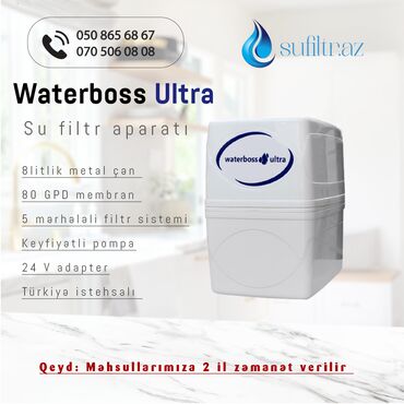 Su filtrləri: Su filtri Wateboss Ultra (Pompalı 5 aşamalı) 2,8 Tank Metal Çən -5