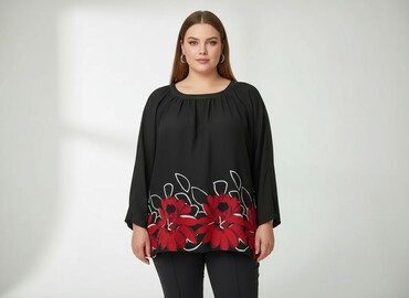 bluzki koszulowe damskie plus size: Жіноча блуза, розмір 6XL