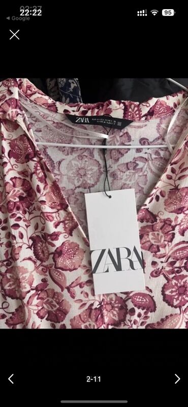 Açıqcalar: Etiketli teze Zara, uzunqol, güllü printli don
M razmer — 23