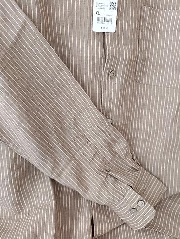 Рубашки: Мужская рубашка, XL, Uniqlo, Новый, цвет - Коричневый, Платная доставка — 9