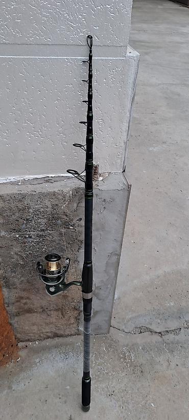 Удочки и спиннинги: Удилище телескопическое с безынерционной катушкой - Длина: 4,2 м — 9