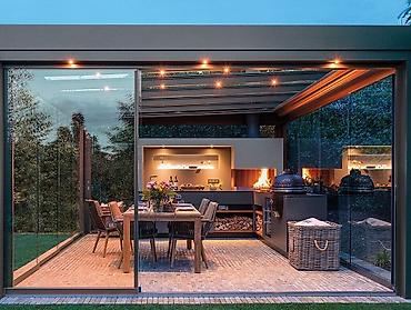 Садовая мебель: Уличные кухни/беседки под навесом в современном стиле делаем — 12