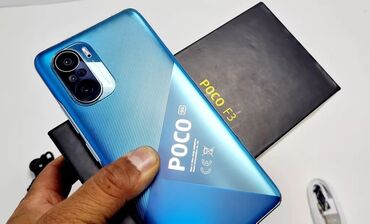 телефон poko m3: Poco F3 GT, Б/у, 256 ГБ, цвет - Синий, 2 SIM