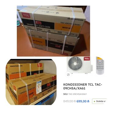 Швейные машины: TCL kondisioner – model TAC-09CHSA/XA61 Xüsusiyyətlər: - Split