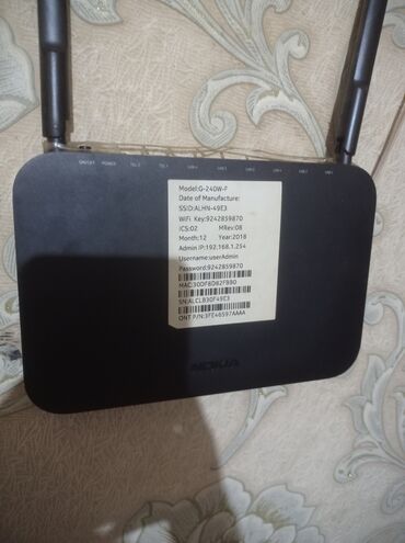 Bentley: Nokia G-240W-F GPON/ONT Wi‑Fi router Xüsusiyyətlər: - Model: G‑240W‑F