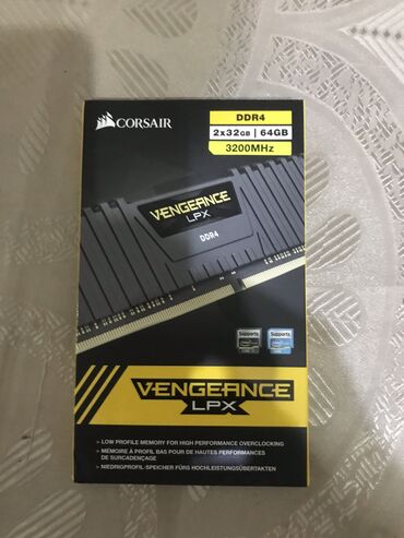 kompüterlər diz üstü: Operativ yaddaş (RAM) Corsair, > 32 GB, 3200 Mhz, DDR4, PC üçün, Yeni