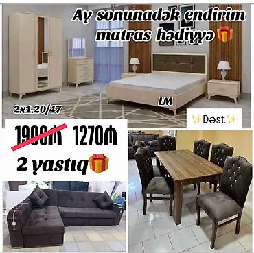 деревянный комод: Mebel dəsti – yataq otağı, qonaq otağı və yemək masası komplekti – — 1