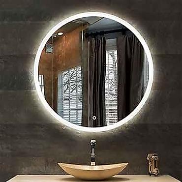 hamam güzgüləri: Güzgü Divar üçün, Dairə, Hamam üçün, Arxa işıqlı — 1