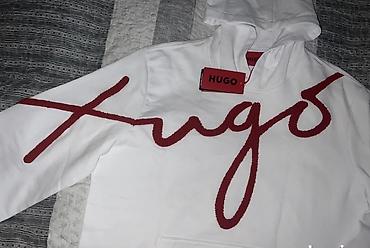 aksa: HUGO Mens Dokapi Cotton-Terry Hoodie with Oversized Logo vel. XL NOVO — 3
