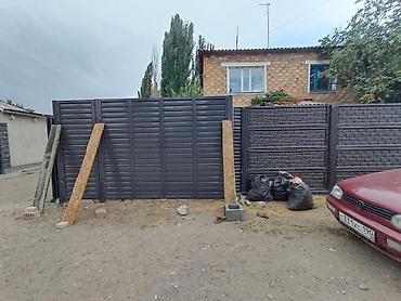 Распашные ворота: Стальные, Механические, Длина: 5 м, BTM, Для частного дома, С калиткой, Оптом, Новый, Бесплатная установка — 8