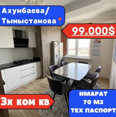 Продажа квартир: 3 комнаты, 70 м², Элитка, 10 этаж, Евроремонт