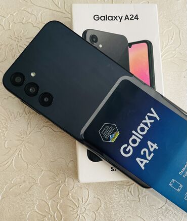 телефоны флай 4403: Samsung Galaxy A24 4G, 128 ГБ, цвет - Черный, Отпечаток пальца, Две SIM карты, Face ID