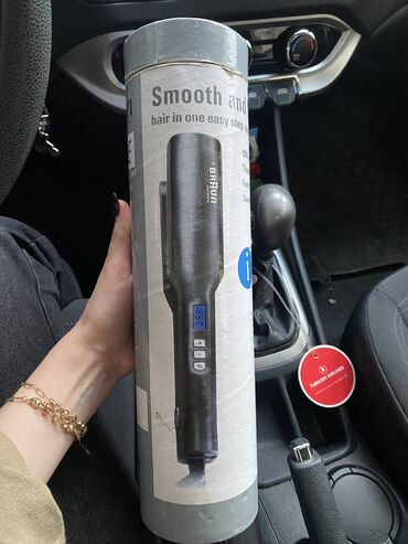 Düzləşdiricilər və ütüfenlər: Saç düzləştici Ployka Ütü Saç Ütüsü Braun firmasının, vəziyyət — 1