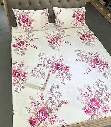 Комплекты постельного белья: Комплект постельного 100% хлопок фланель белья с уникальным узором — 63