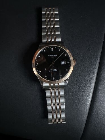 необычные часы: Классикалык сааттар саат, Longines, Швейцария, Суу өткөрбөөчү, Унисекс