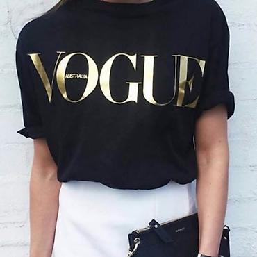 Majice kratkih rukava: Majice sa natpisima trendi basic modeli. Sira majica sa okruglim — 5