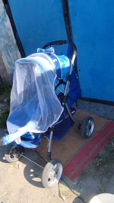 Коляски: Коляска, цвет - Голубой, Б/у — 9