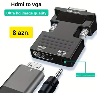 Audio və video kabellər: RCA-dan, AV-dən HDD-yə, HDMİ-yə, HDTV-yə ÇEVİRİCİ ( konvertor ) — 15