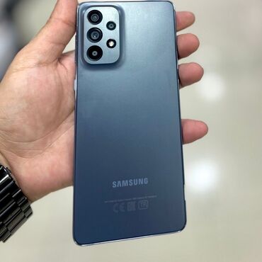 telefon stativ: Samsung Galaxy A73 5G, 256 GB, rəng - Mavi, Sensor, İki sim kartlı