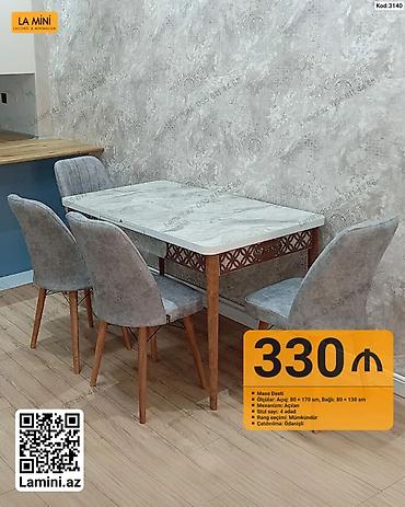 Ev və bağ: Məhsul: Masa dəsti (Kod: 3140) - Masa mexanizmi: Açılan - Ölçülər — 1