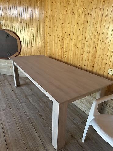 laminat mebel: Mebel: Taxta görünümlü geniş yemək/iş masası - Material — 4