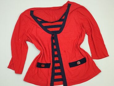 bluzki z długim rękawem czerwona: Blouse, 3XL (EU 46), condition - Good