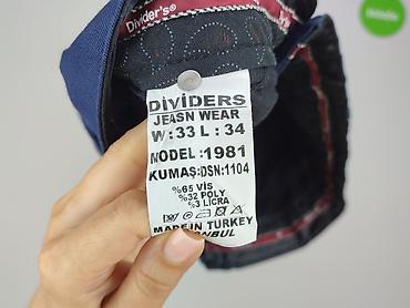 pull and bear dostawa: DENIM JEANS, Spodnie garniturowe męskie, rozmiar L — 4