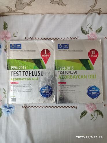 test toplulari: Azerbaycan dili test toplulari 1ci ve 2ci hisse (2015) Her biri 2